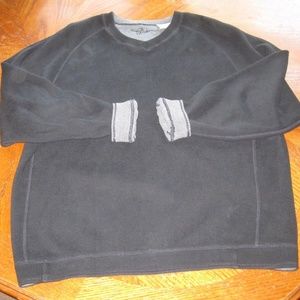 Tommy Bahama Black Cotton V-Neck Sweater Sz M